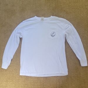 Grateful Dead Skeleton Graphic Long Sleeve Pocket Tee Men’s Large White